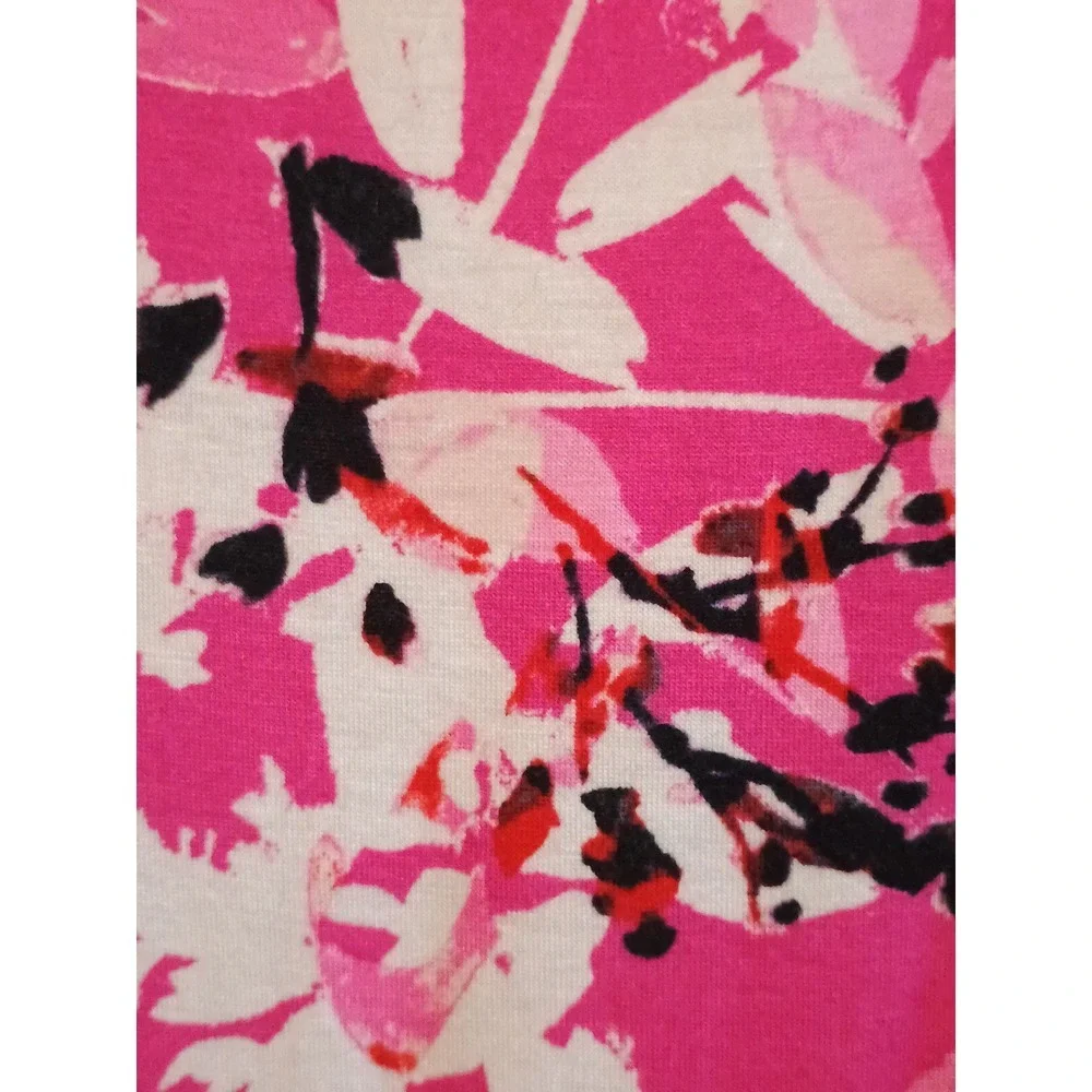 Nine‎ Four One Women's Floral Print 3/4 Sleeve Knit Top Pink Size S - Picture 6 of 9